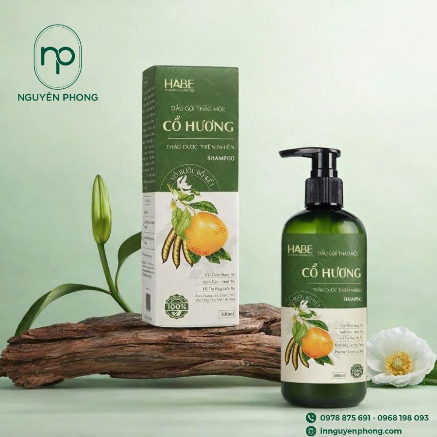 In hộp giấy đựng dầu gội